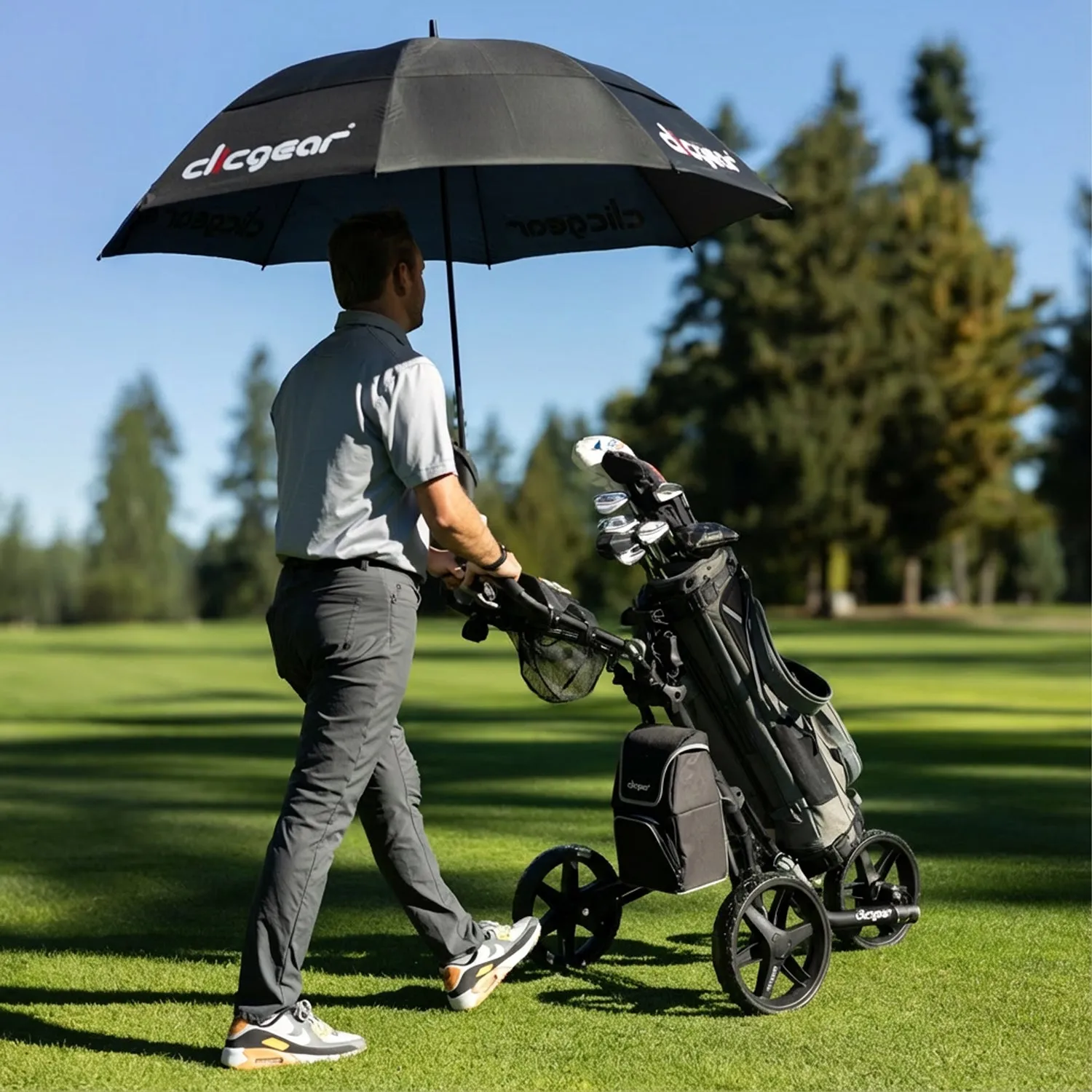 Clicgear deštník golfový 68" s UV ochranou